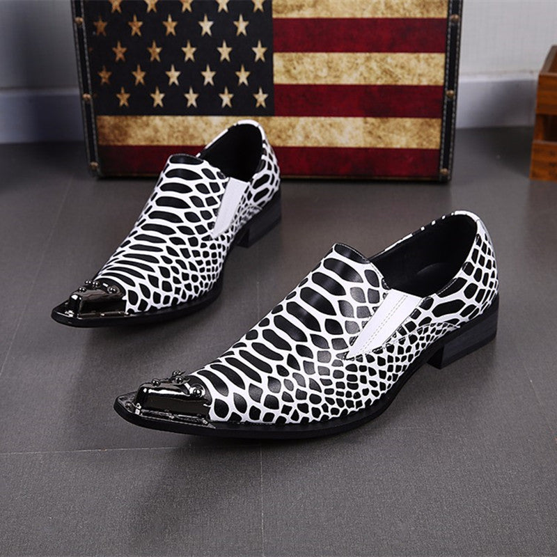 AOMISHOES™ ITALIAN zebra Dress Shoes #8042