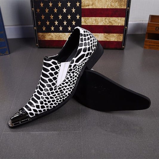 AOMISHOES™ ITALIAN zebra Dress Shoes #8042