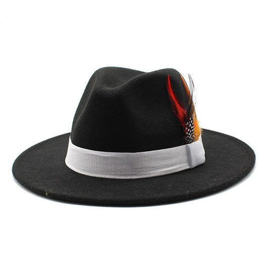 Ribbon Vintage Wool Fedora Hat H8023