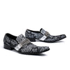 AOMISHOES™  Argento Paisley Dress Shoes 9185