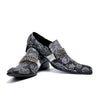 AOMISHOES™  Argento Paisley Dress Shoes 9185