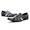 AOMISHOES™  Argento Paisley Dress Shoes 9185