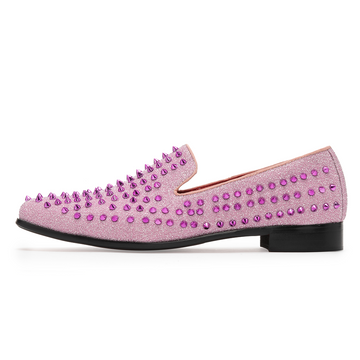 AOMISHOES™  Pink Rivet Dress Shoes 9180