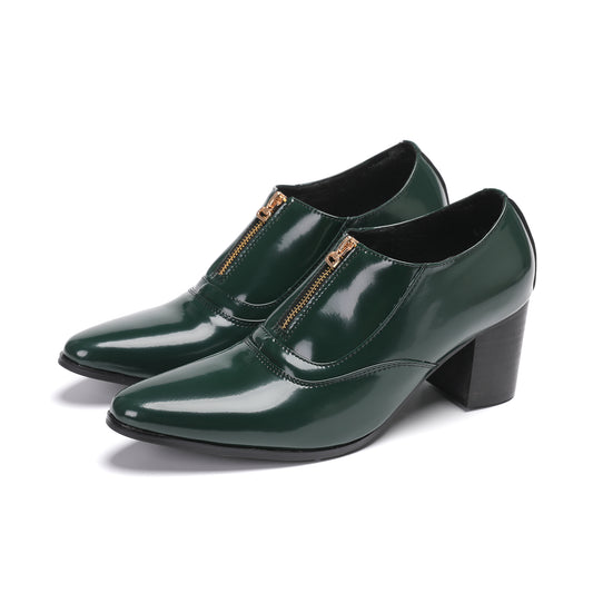 AOMISHOES™  Verde Scuro Dress Shoes 9114