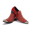 AOMISHOES™  Strass Bruciati Metal Tip Shoes 9115