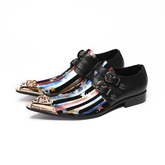 AOMISHOES™  Arcobaleno Star Metal Tip Shoes 9188