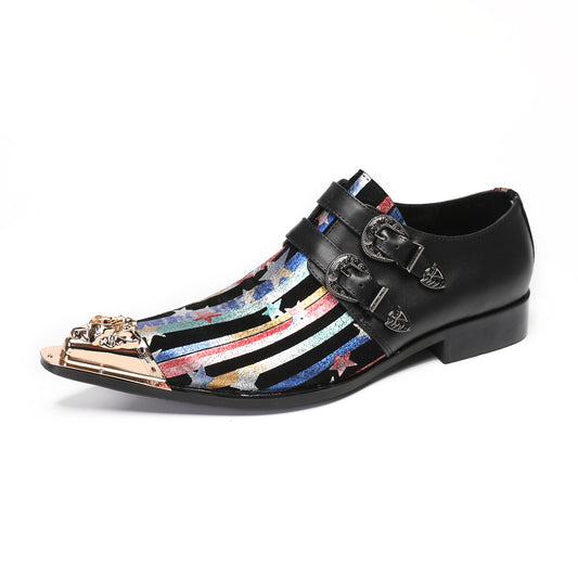 AOMISHOES™  Arcobaleno Star Metal Tip Shoes 9188