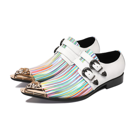 AOMISHOES™ Nuvole Arcobaleno Floral Metal Tip Shoes 9192