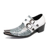 AOMISHOES™ Silver Blade Dress Shoes 9200