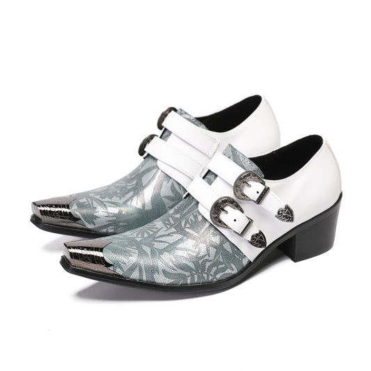 AOMISHOES™ Silver Blade Dress Shoes 9200