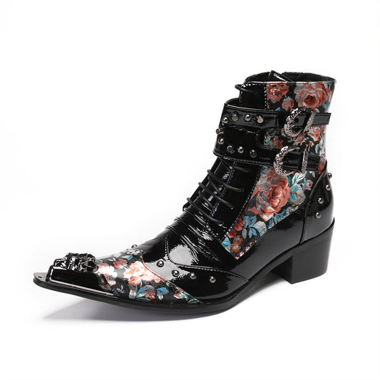 AOMISHOES™  Giardino in Metallo High Boots 9208