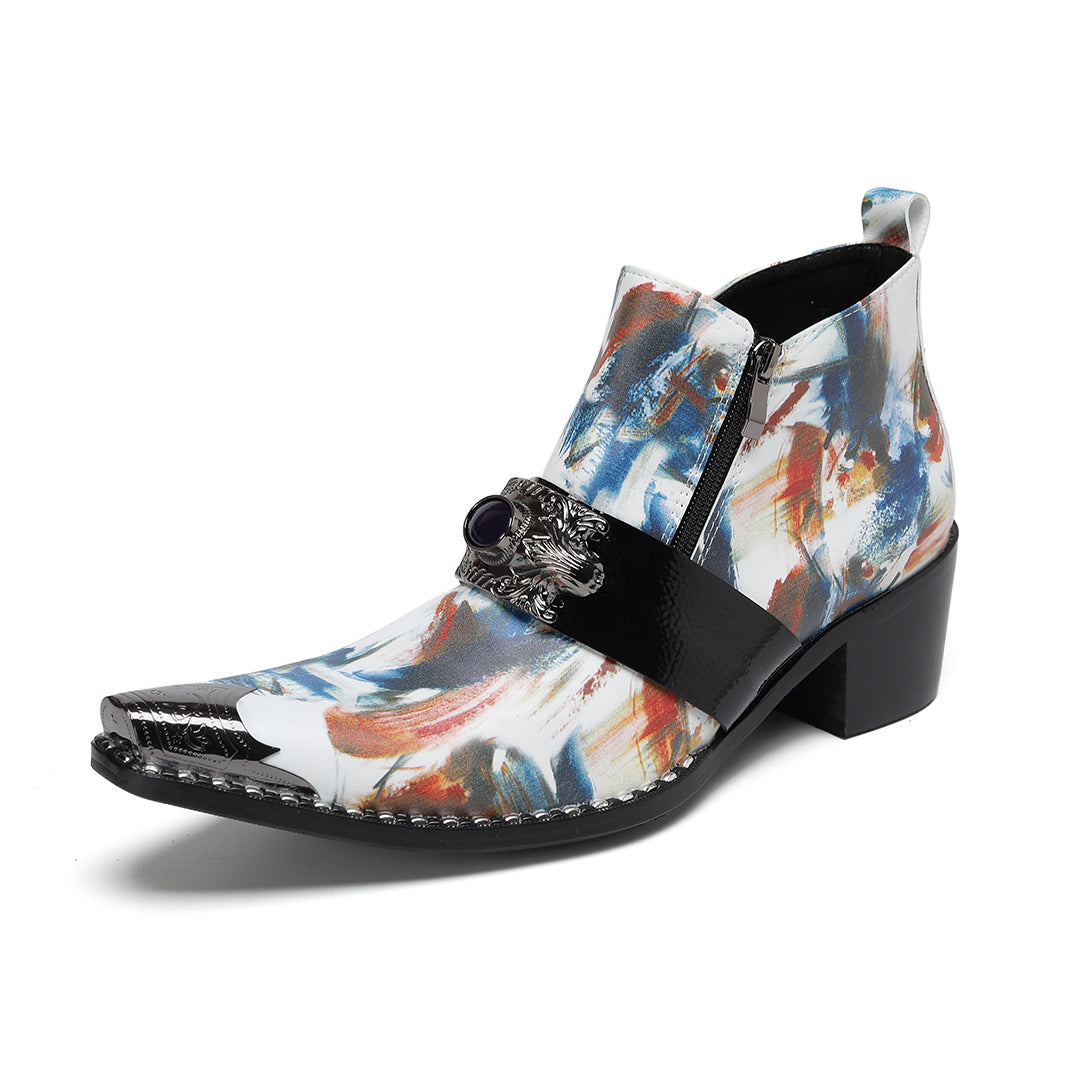 AOMISHOES_Colorful_Lion_Buckle_Shoes_#4104_Fashion_Footwear_for_Everyday_Use_AOMISHOES