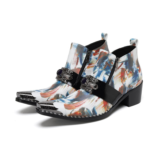 AOMISHOES_Colorful_Lion_Buckle_Shoes_#4104_Fashion_Footwear_for_Everyday_Use_AOMISHOES