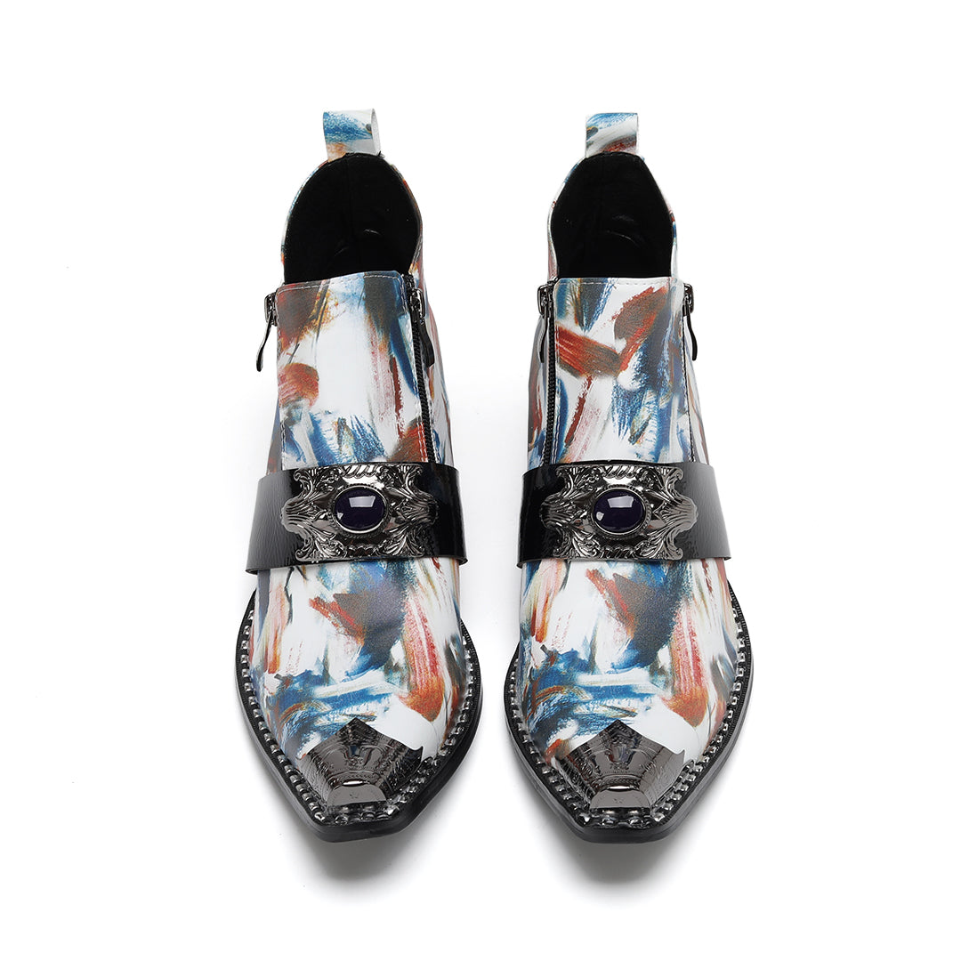 AOMISHOES_Colorful_Lion_Buckle_Shoes_#4104_Fashion_Footwear_for_Everyday_Use_AOMISHOES