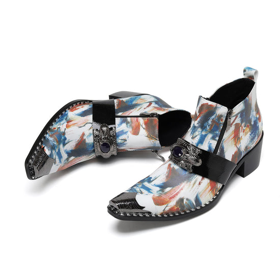 AOMISHOES_Colorful_Lion_Buckle_Shoes_#4104_Fashion_Footwear_for_Everyday_Use_AOMISHOES