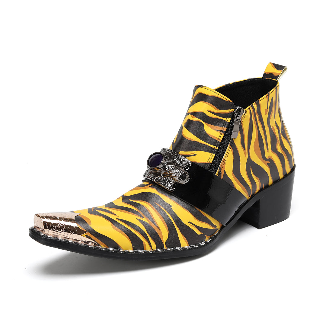 AOMISHOES_Tiger_Print_Metal_Buckle_Shoes_#4105_Fashionable_Footwear_AOMISHOES