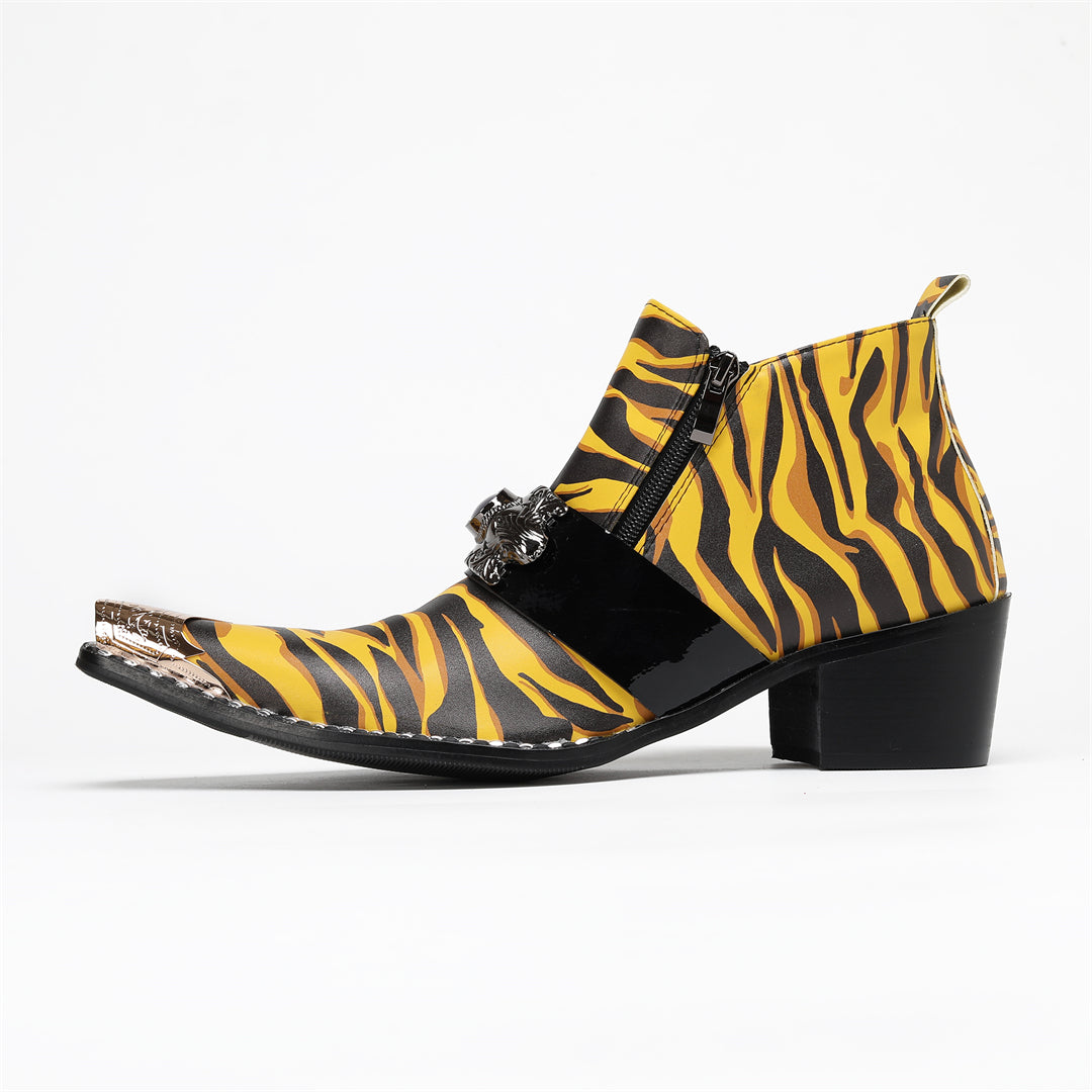 AOMISHOES_Tiger_Print_Metal_Buckle_Shoes_#4105_Fashionable_Footwear_AOMISHOES