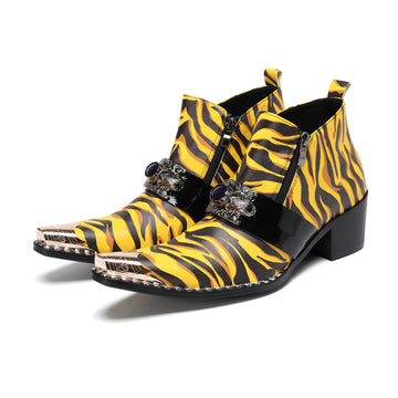 AOMISHOES_Tiger_Print_Metal_Buckle_Shoes_#4105_Fashionable_Footwear_AOMISHOES