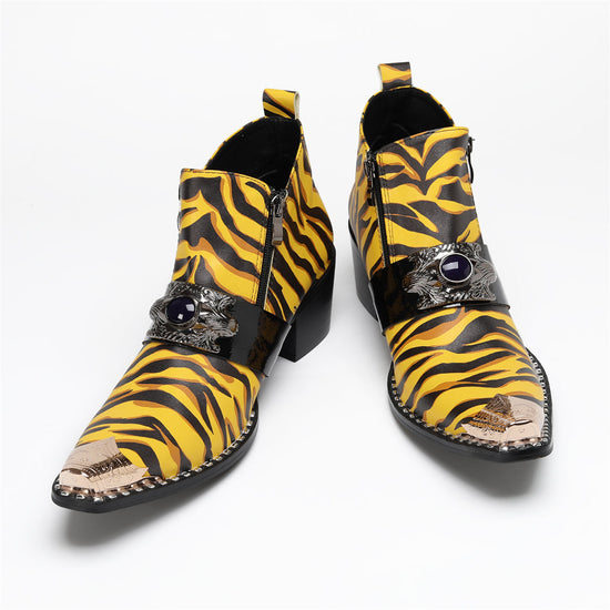 AOMISHOES_Tiger_Print_Metal_Buckle_Shoes_#4105_Fashionable_Footwear_AOMISHOES