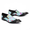 AOMISHOES™  Narciso Nero Metal Tip Shoes 9148