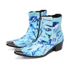 AOMISHOES™  Blauer Marmor High Boots 9155