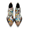 AOMISHOES Colorful Printed Pointed Shoes #4116