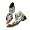 AOMISHOES Colorful Printed Pointed Shoes #4116