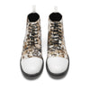 AOMISHOES Pointed Shoes White Print #4119