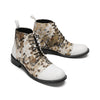 AOMISHOES Pointed Shoes White Print #4119