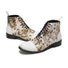 AOMISHOES Pointed Shoes White Print #4119