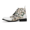 AOMISHOES Pointed Shoes Printed Laced #4120