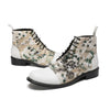 AOMISHOES Pointed Shoes Printed Laced #4120
