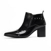 AOMISHOES™ Black Rivet Party high-heeled boots #4091