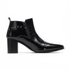 AOMISHOES™ Black Rivet Party high-heeled boots #4091