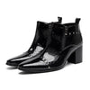 AOMISHOES™ Black Rivet Party high-heeled boots #4091