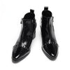 AOMISHOES™ Black Rivet Party high-heeled boots #4091