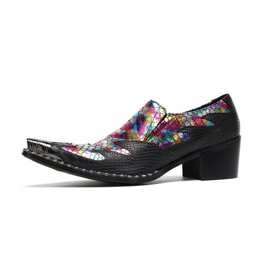 AOMISHOES™ Colorful Snake Metal Tip Shoes #4090
