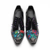 AOMISHOES™ Black Rivet Flower Metal Tip Shoes #4075