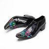 AOMISHOES™ Black Rivet Flower Metal Tip Shoes #4075