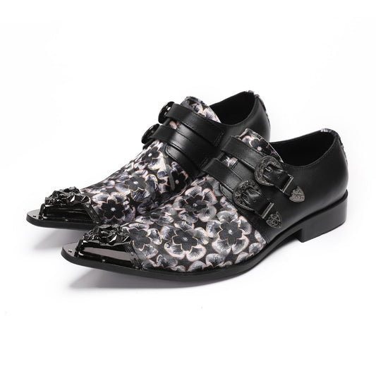 AOMISHOES™ Noir Bloom Metal Tip Shoes #4001