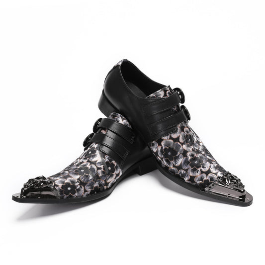 AOMISHOES™ Noir Bloom Metal Tip Shoes #4001