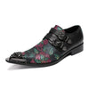 AOMISHOES™ Midnight Blossom Metal Tip Shoes #4003