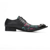 AOMISHOES™ Midnight Blossom Metal Tip Shoes #4003