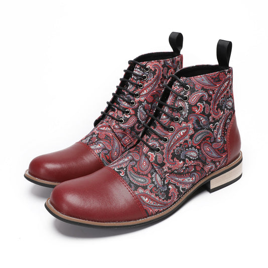 AOMISHOES™ Crimson Heritage Short Boots #4009