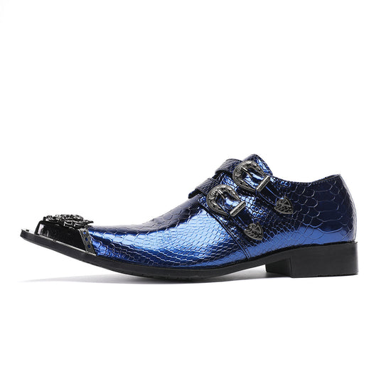 AOMISHOES™_Deep_Blue_Luxurious_Metal_Tip_Shoes_#4034_Party_Shoes_AOMISHOES™