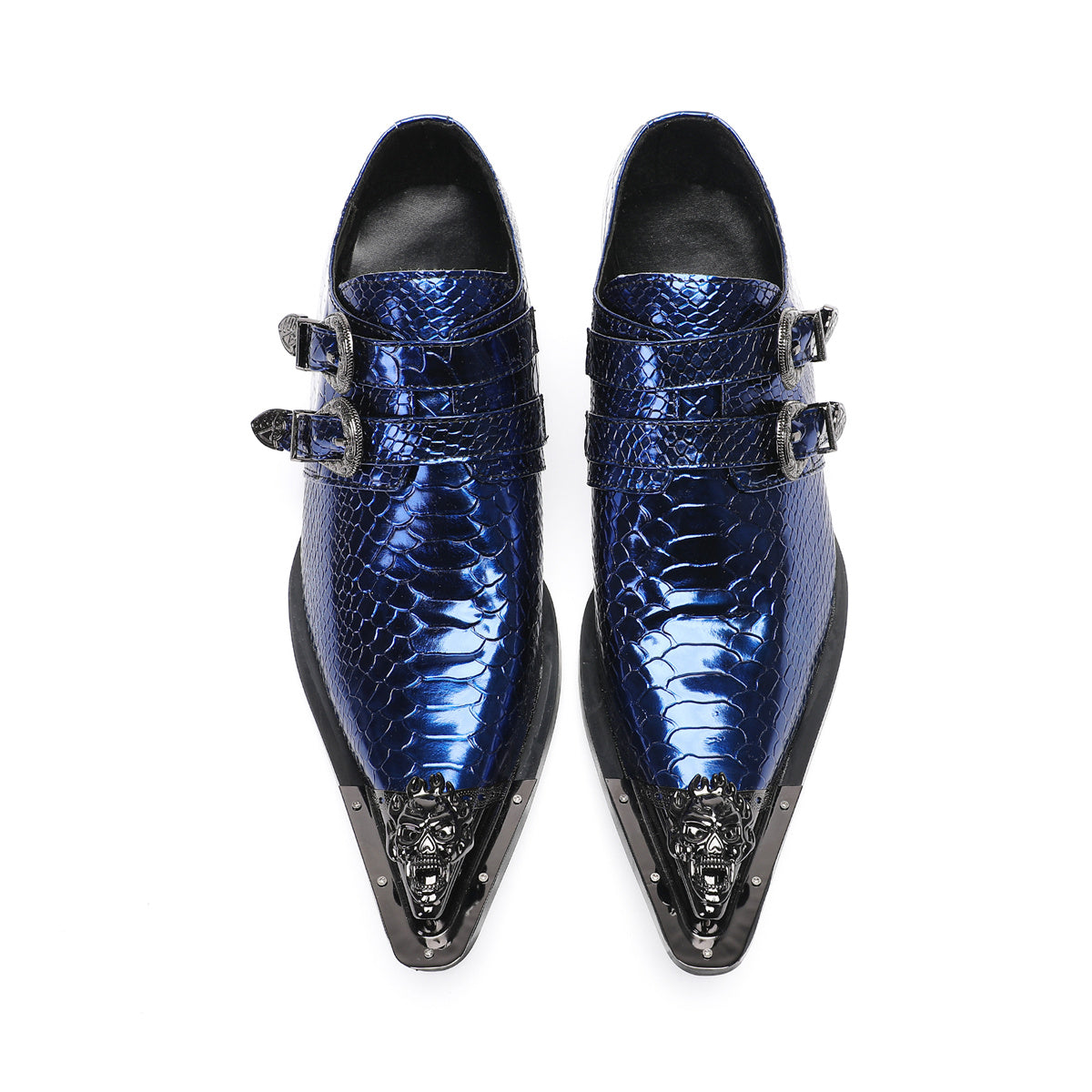 AOMISHOES™_Deep_Blue_Luxurious_Metal_Tip_Shoes_#4034_Party_Shoes_AOMISHOES™