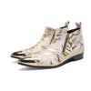 AOMISHOES™_Golden_Fashion_Metal_Tip_Boots_#4038_Party_Wear_AOMISHOES™