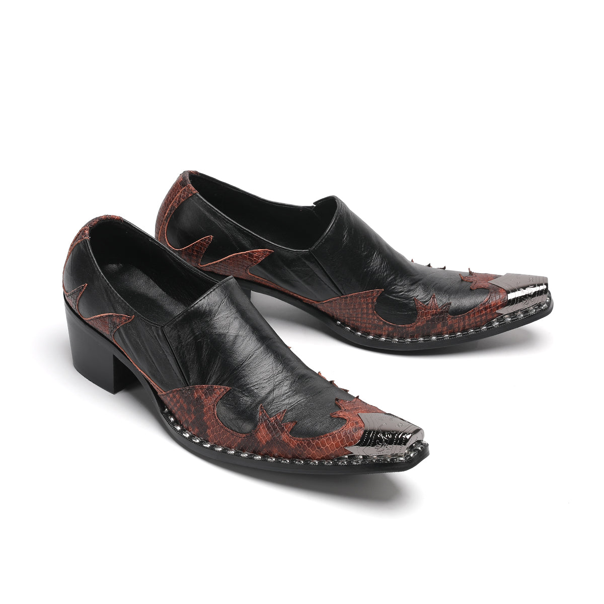 AOMISHOES™_Classic_Luxury_Metal_Tip_Shoes_#4045_Party_Wearing
