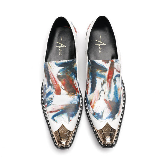 AOMISHOES™_Abstract_Elegant_Metal_Tip_Shoes_#4047_Party_Wear