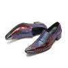 AOMISHOES™_Red_Scaled_Metal_Tip_Shoes_#4049_Party_Wear_AOMISHOES™